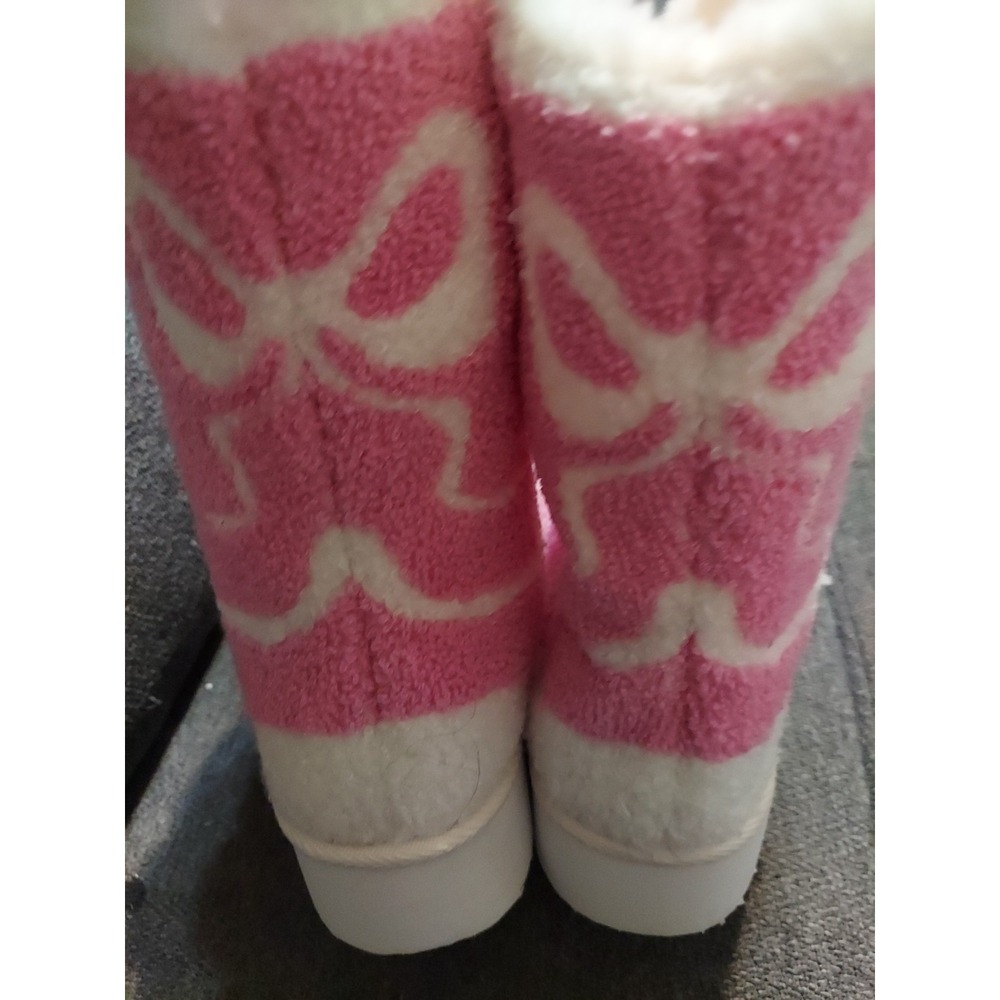 Pink Lily Slippers Women's US NWOT Size 9 Cowboy Boot Slippers Cable Knit Shoes - Picture 5 of 10